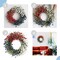 22-inch artificial floral wreath in red, white, and blue, featuring patriotic-themed flowers and twigs, ideal for hanging on doors, walls, or tables to celebrate Independence Day, Memorial Day, Flag Day, and other national holidays.